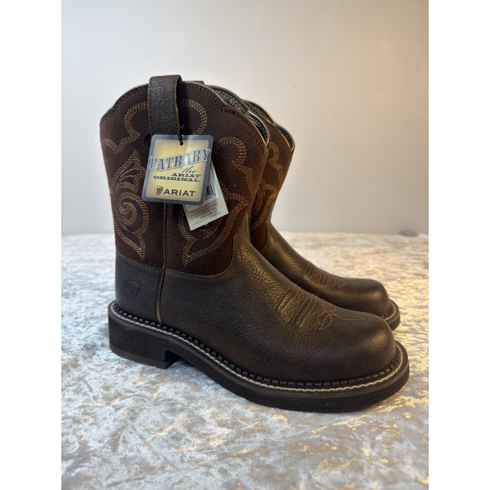 Ariat Fatbaby Heritage Tess Womens 7 B Brown Leather Western Cowboy Boots NWT